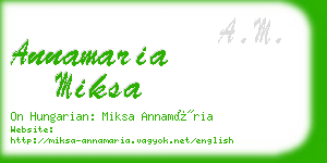 annamaria miksa business card